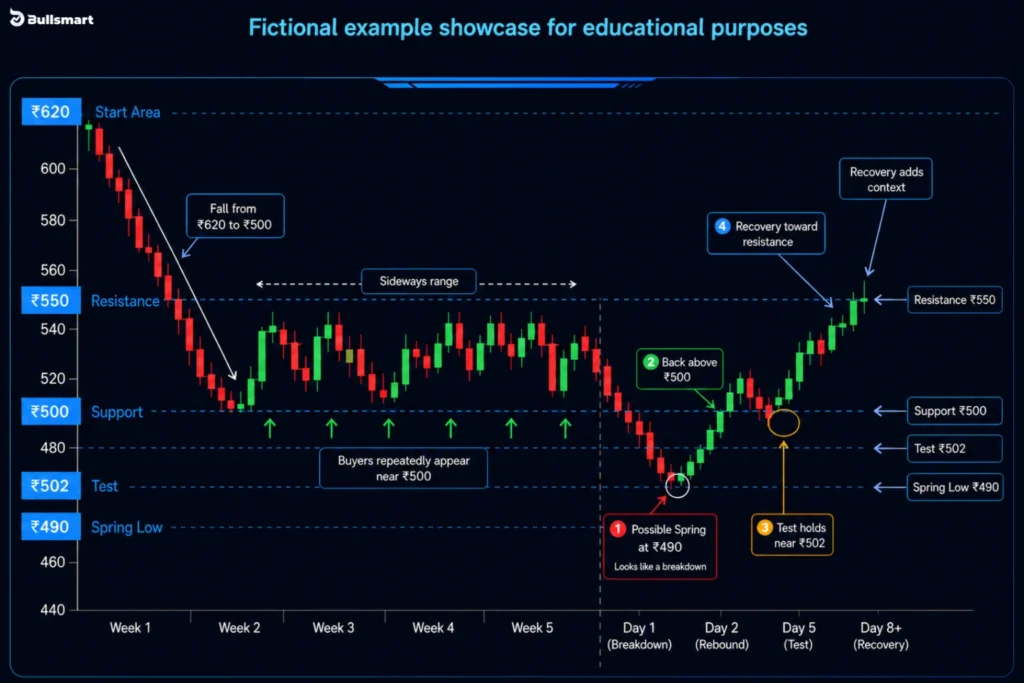 The Wyckoff Spring: How Institutions Trap Retail Traders Before Major Rallies & 2 Ways It Happens 1 wyckoff spring