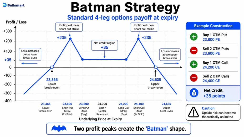 How Does Batman Trading Strategy Work? Why Sell 2 Options Against 1? 1 batman strategy